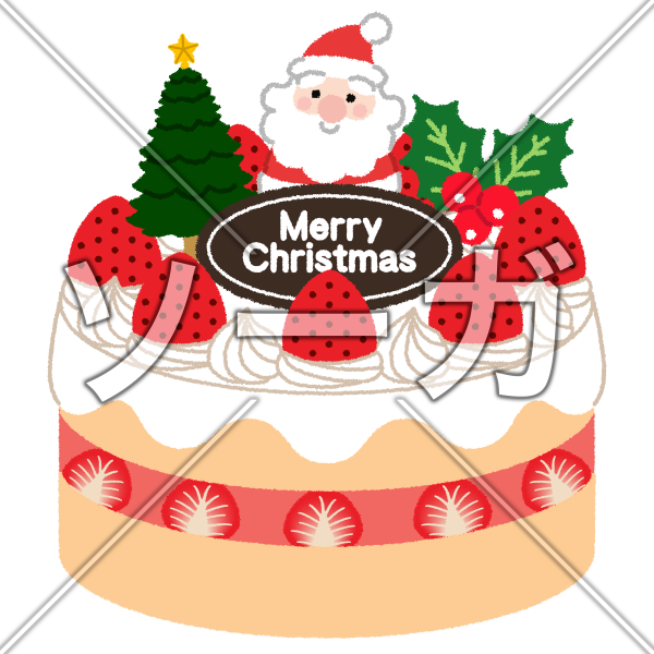 クリスマスケーキのイラスト