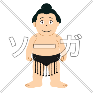 相撲男子のイラスト