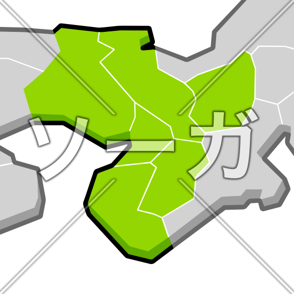 近畿地方の地図のイラストのイラスト素材 無料 ソーガ