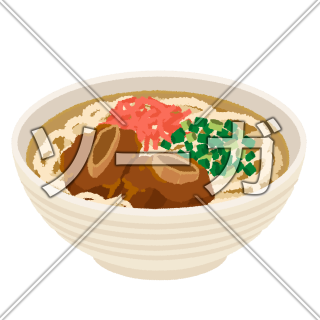 ソーキそばのイラスト