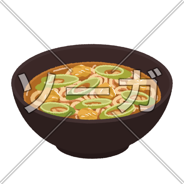 カレー南蛮うどんのイラスト