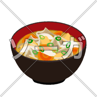 豚汁のイラスト