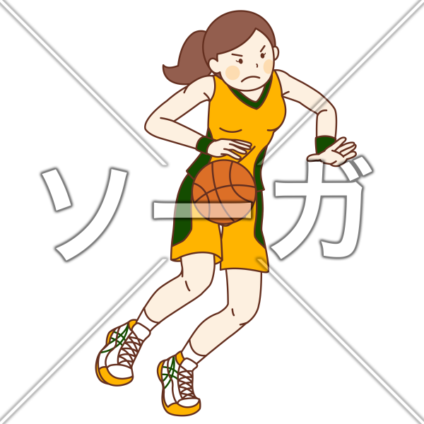 女子バスケットボール選手 Bリーグ のイラスト素材 無料 ソーガ
