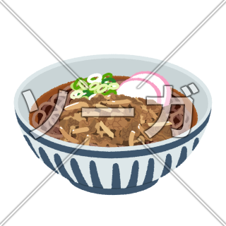 肉そばのイラスト