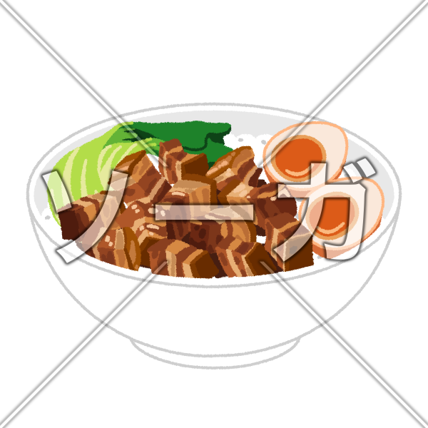 魯肉飯（ルーローハン）のイラスト