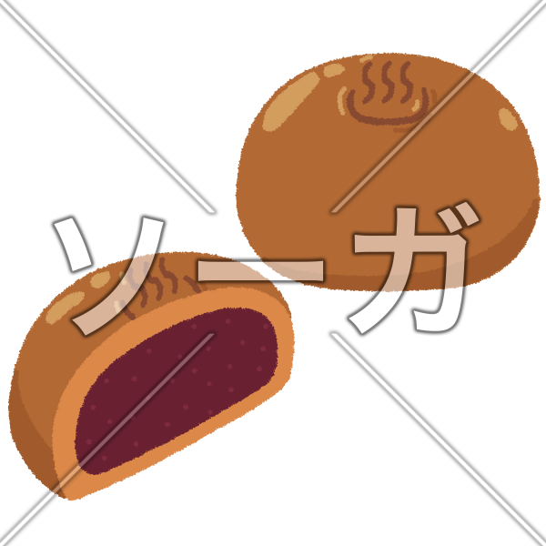 温泉まんじゅうのイラスト
