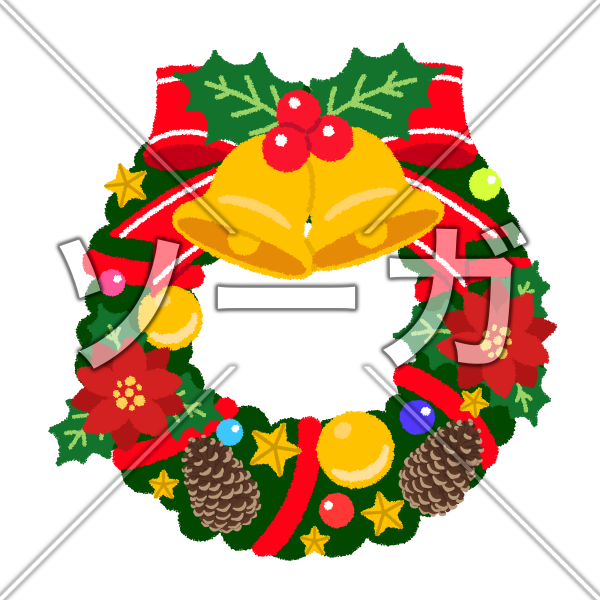 クリスマスリースのイラスト