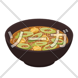 カレー南蛮そばのイラスト