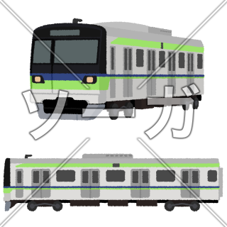 電車（新宿線）のイラスト