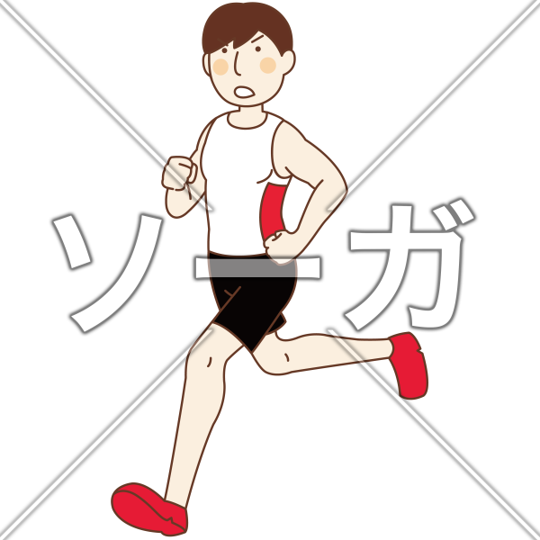 男子マラソン選手 長距離走 のイラスト素材 無料 ソーガ