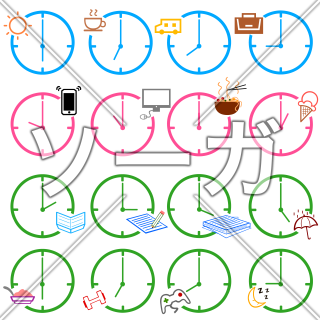 スケジュールを表す時間・時計のアイコン