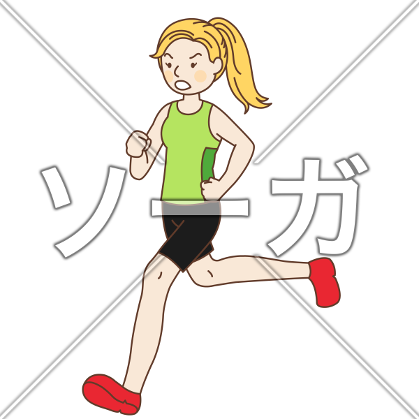 女子マラソン外国人選手のイラスト素材 無料 ソーガ