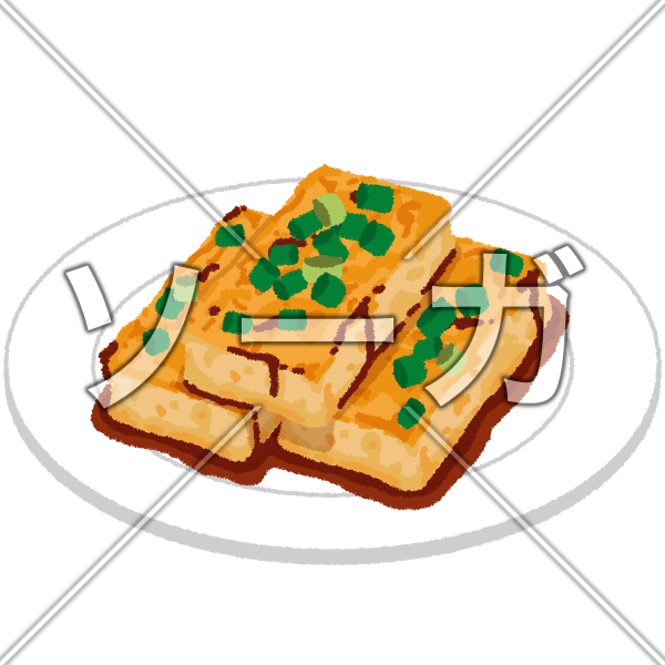豆腐ステーキのイラスト