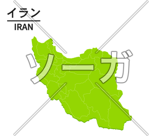イランの世界地図イラスト