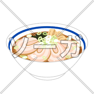 チャーシュー麺のイラスト