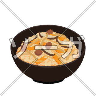 炊き込みご飯のイラスト