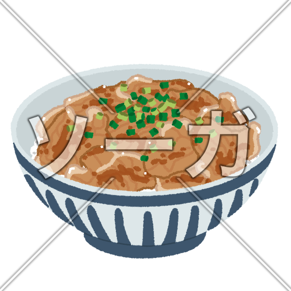 豚丼のイラスト