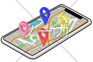 GPS（位置情報）のイラスト